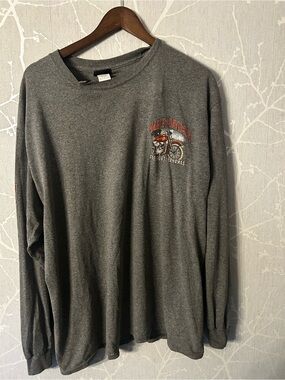 Harley Davidson Freeport Bahamas Long Sleeve Shirt Grey